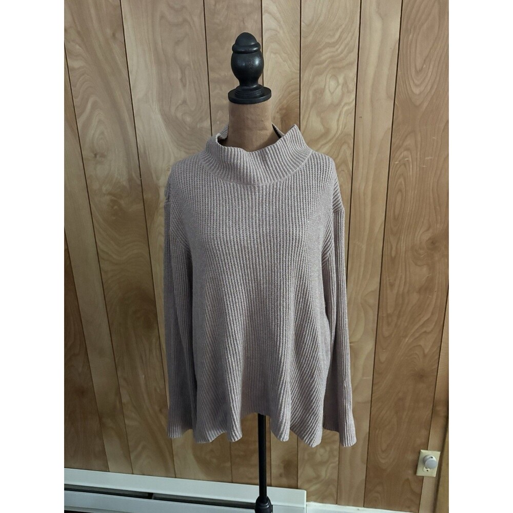 Summer & Rose Reversible Mock Neck Long Sleeve Sweater Size M/L Rose‎ Pink